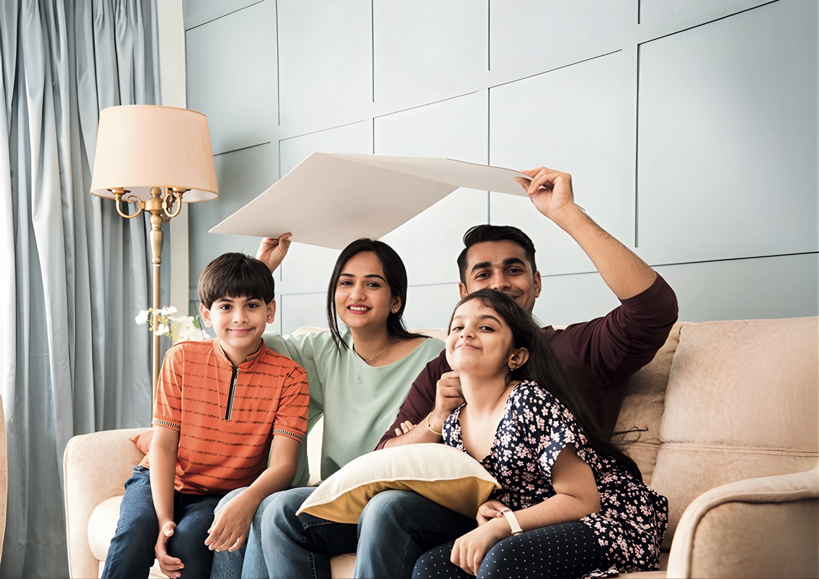 A happy family at home — where families grow together at Legacy Ekam Punawale