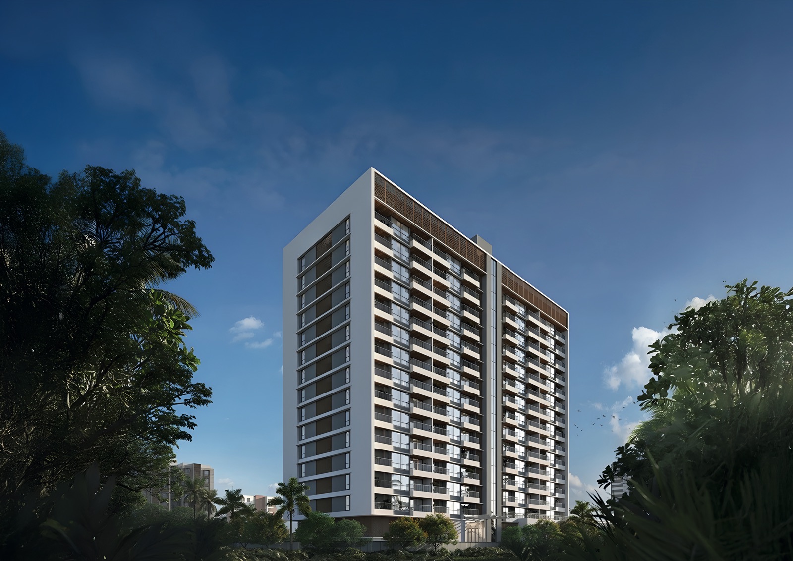 Legacy Ekam tower by day — premium 2 BHK residences in Punawale by Legacy Lifespaces